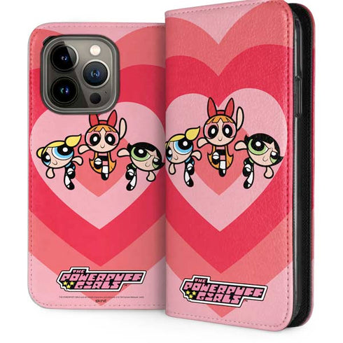 Cartoon Network Powerpuff Girls Hearts iPhone 15 Pro Folio Case